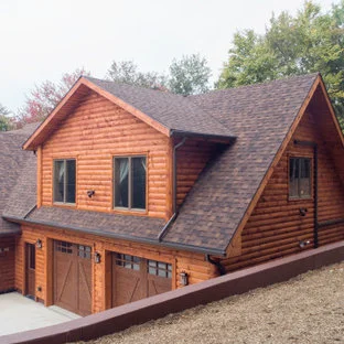 Log Home With Shingle Roof