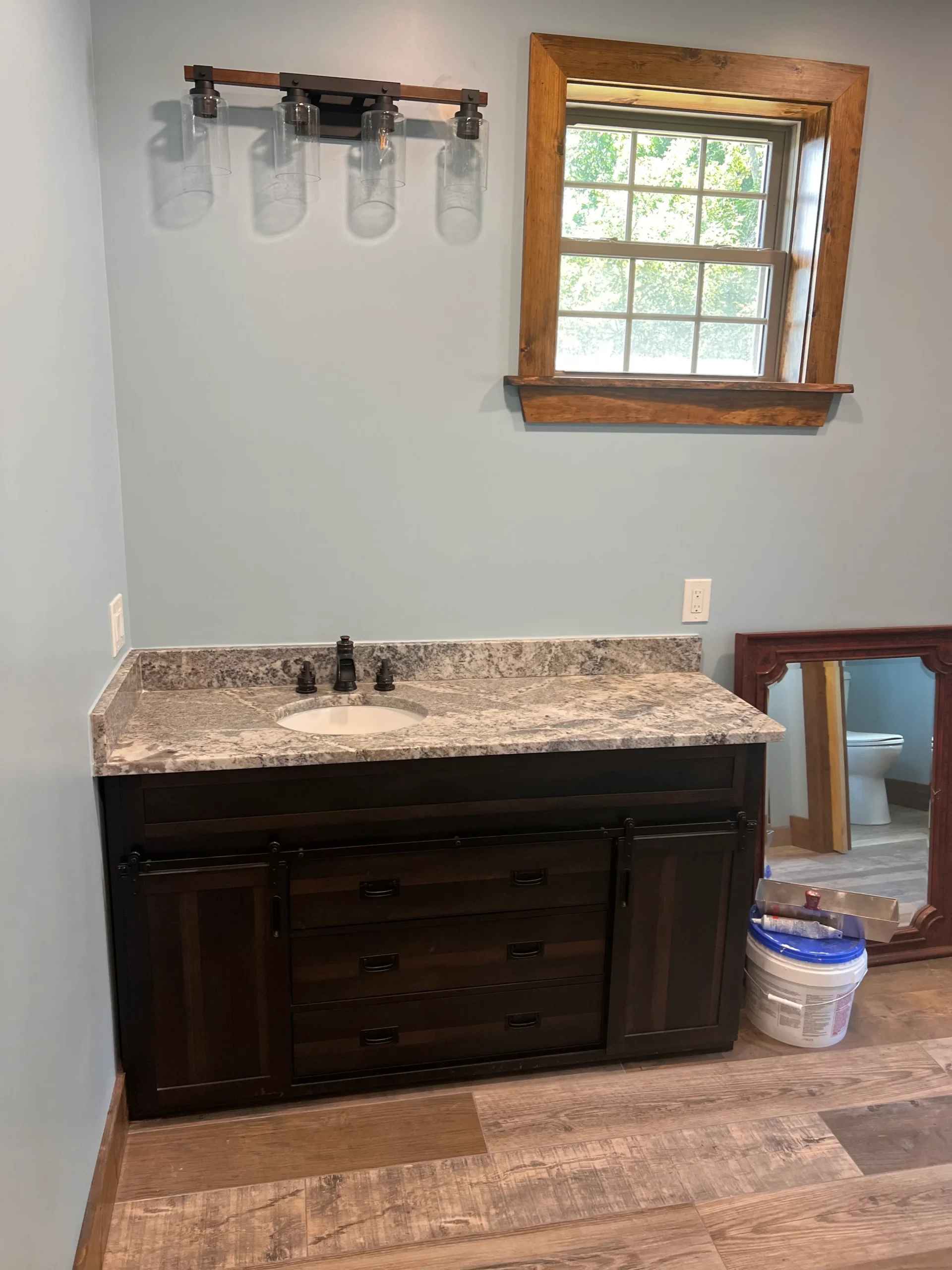 custom bathroom sink and counter