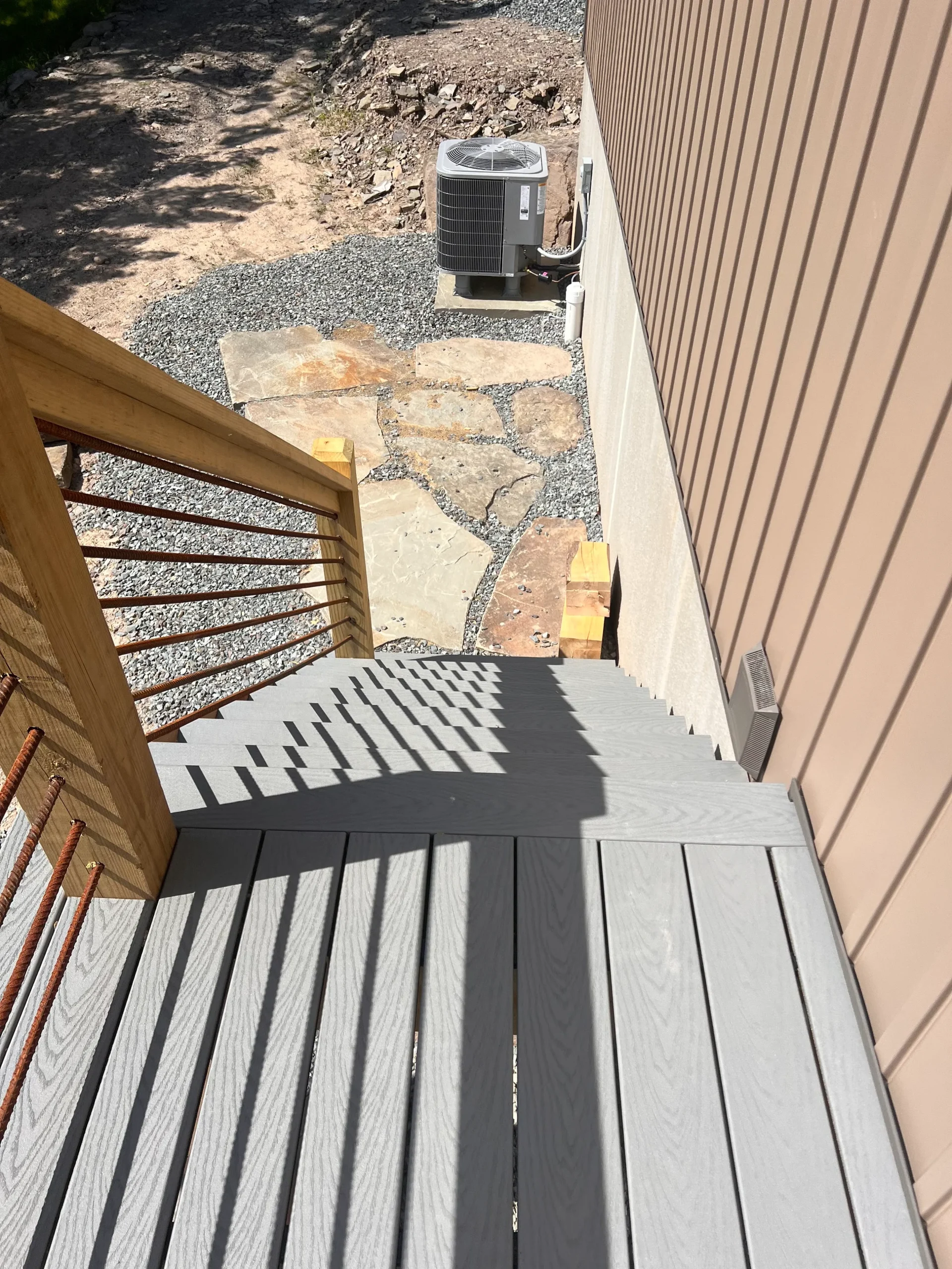 exterior custom stairs and deck