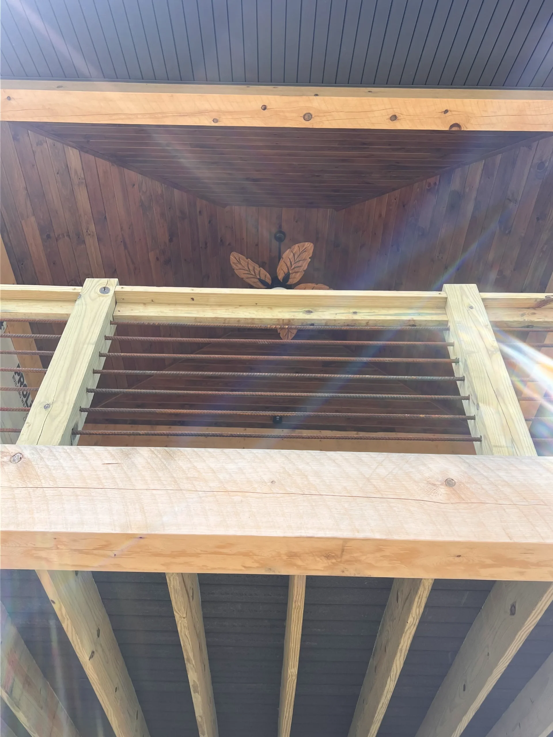 interior second floor railing