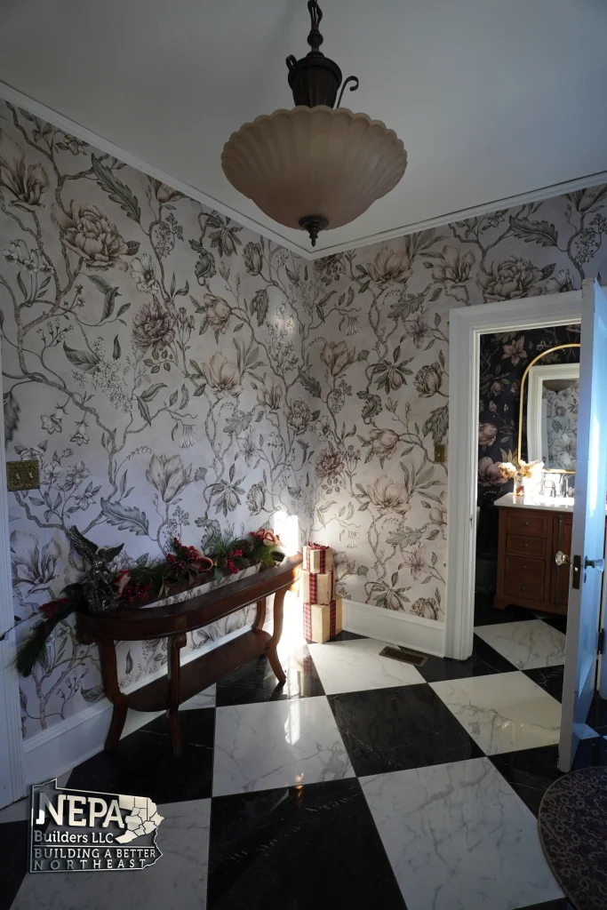 after entry way and living space remodel