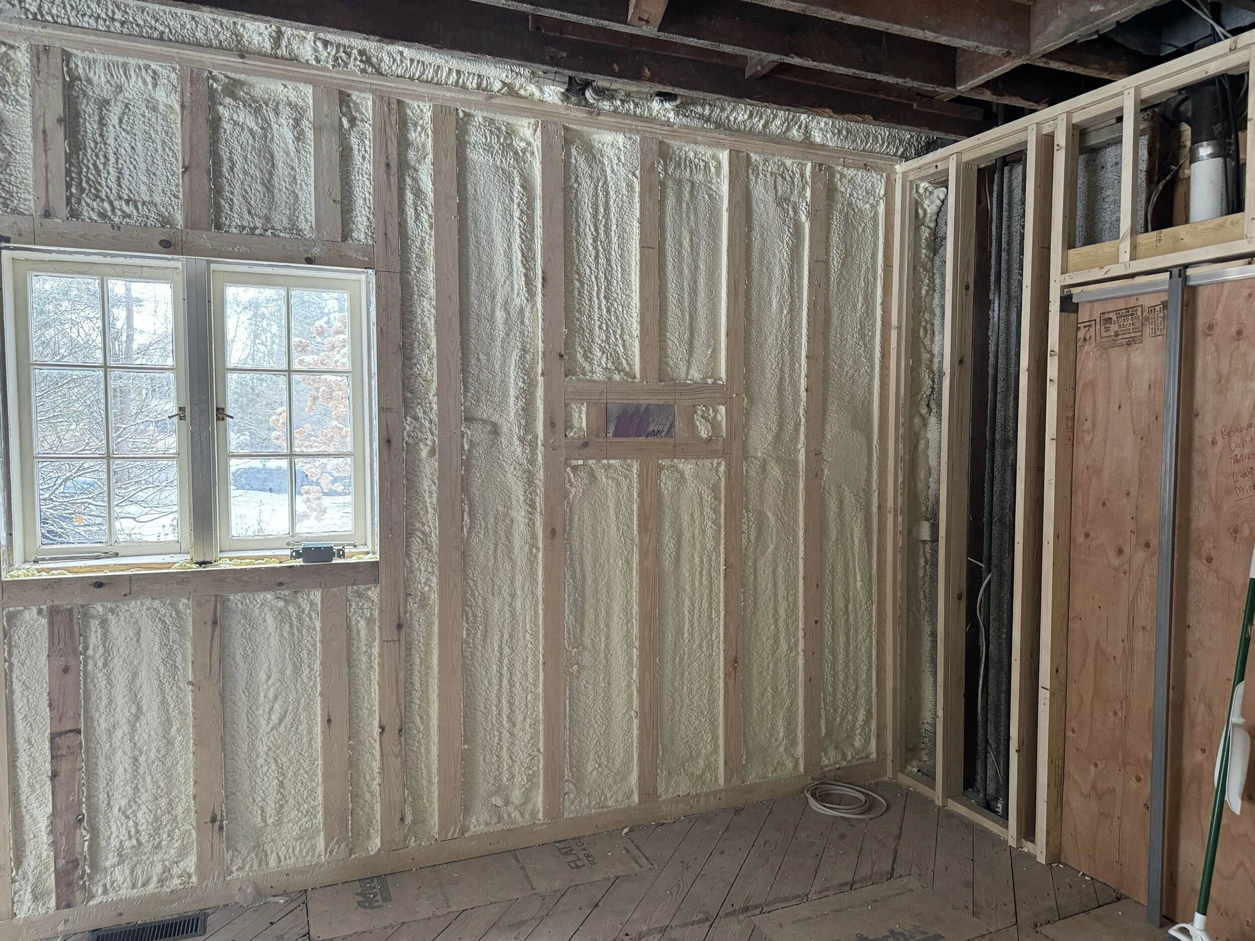 interior living space during construction remodel