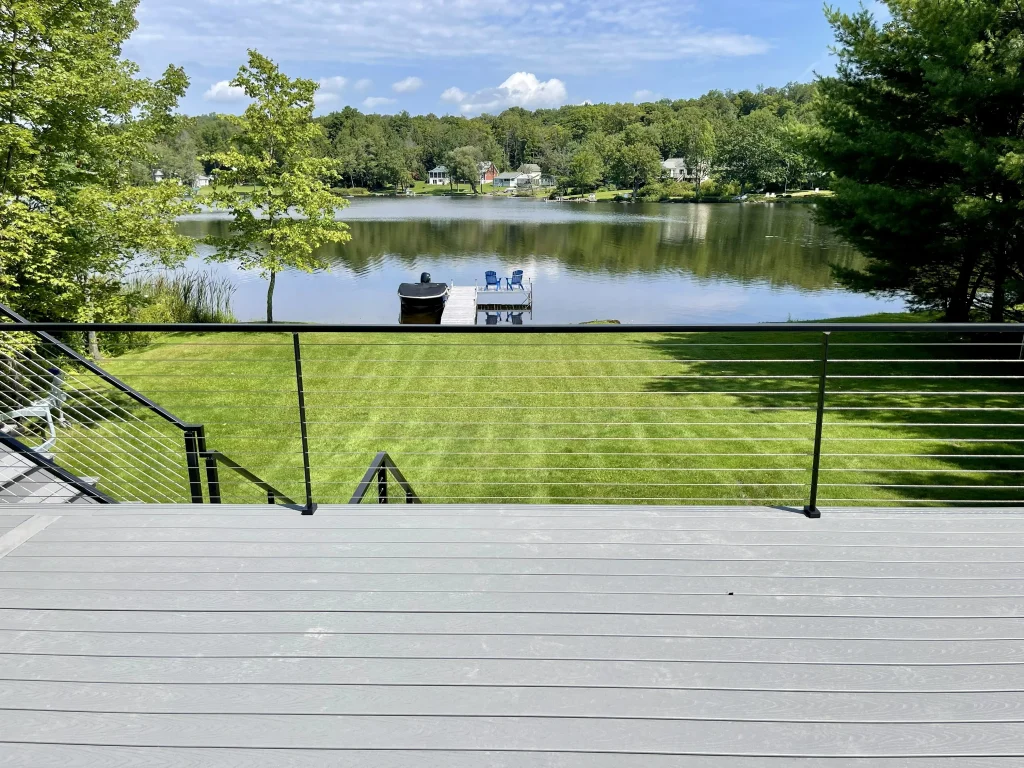 lakefront view - deck install - Uniondale