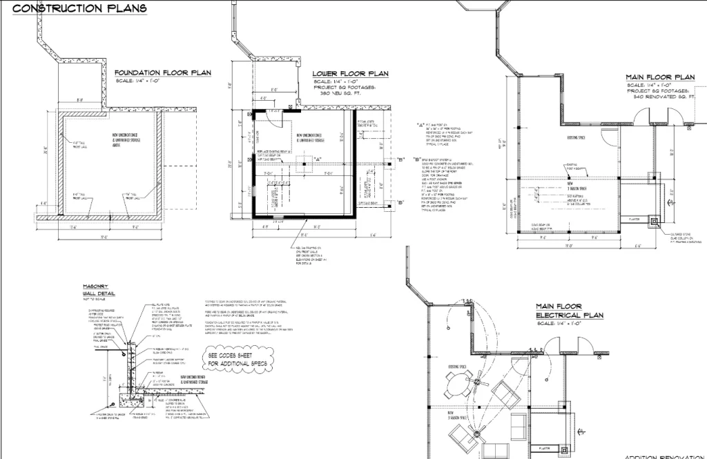 Blueprint Plans for Three Seasons Porch in Dalton
