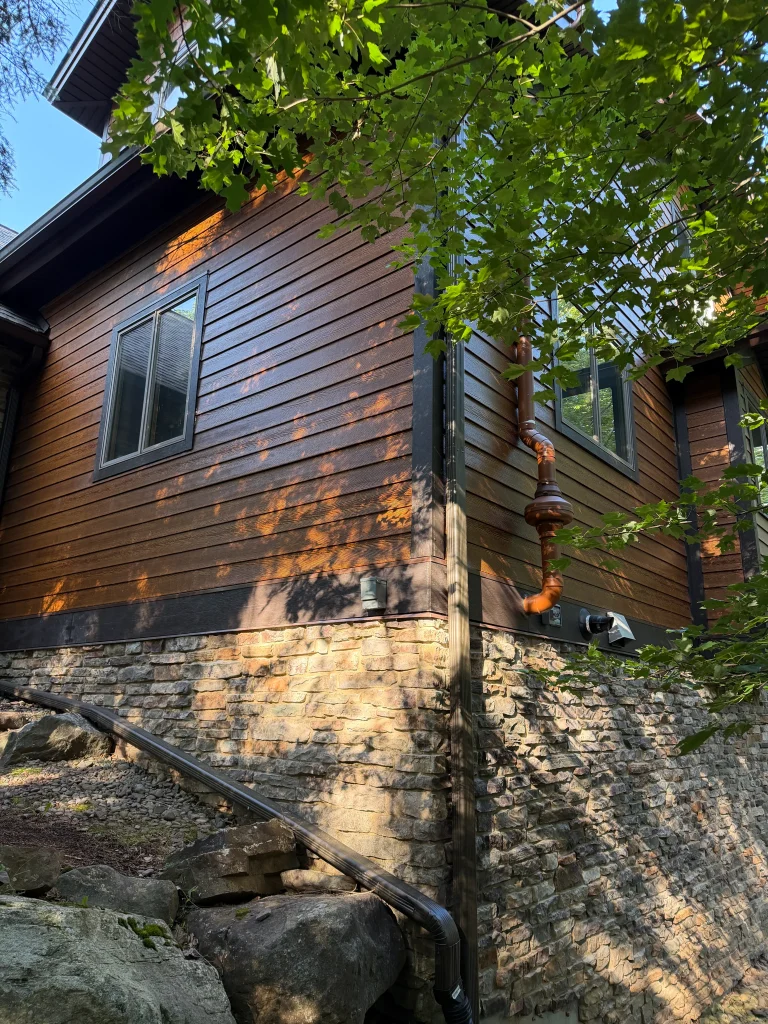 Poconos Pines Fiber cement siding installation