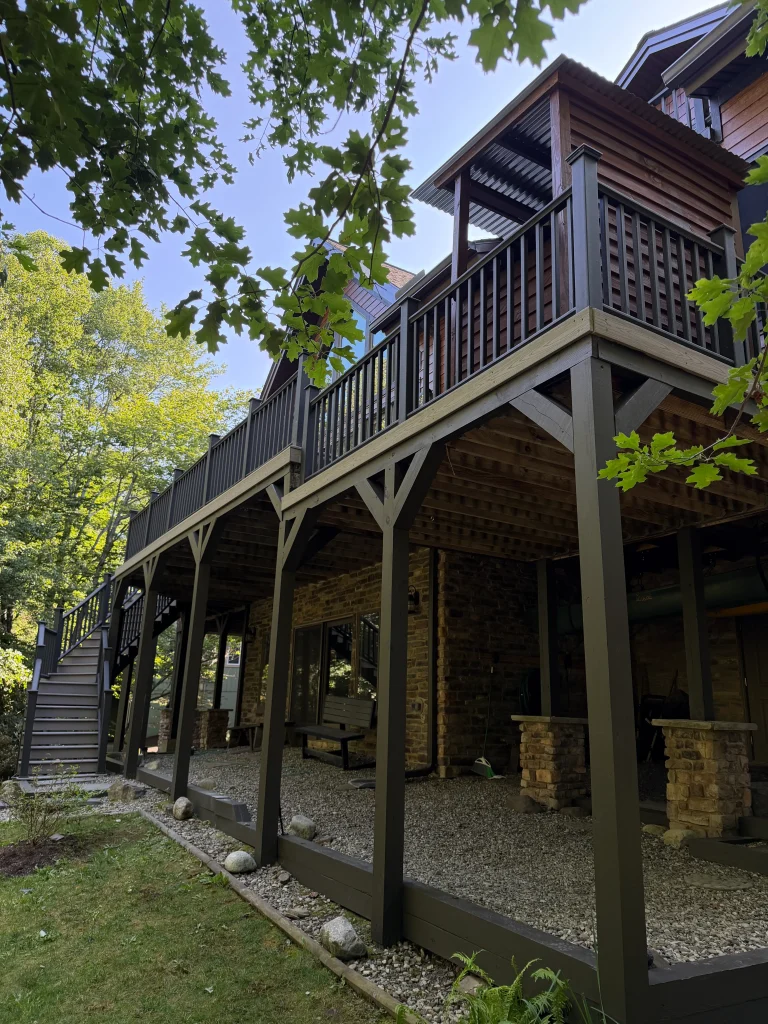 deck and fiber cement siding installation in Poconos Pines